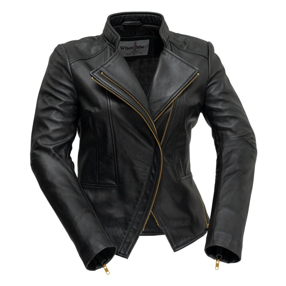 Zoey Womens Fashion Leather Jacket - Picture 7 of 8